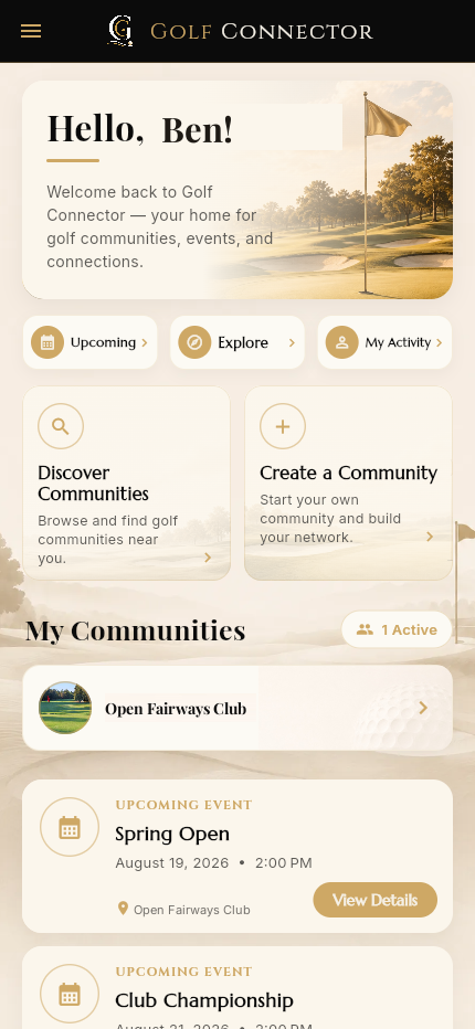 Member dashboard